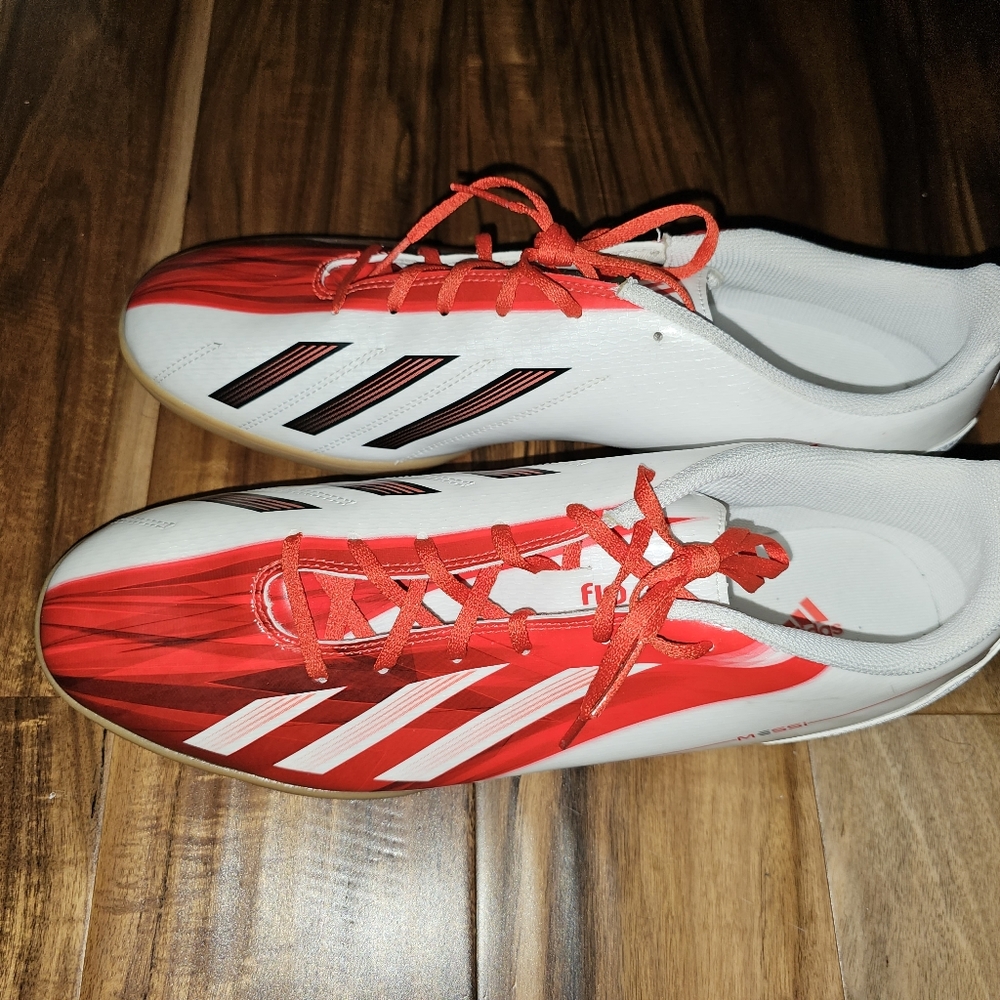 "Rare" New Adidas Messi F10 in Red & White Indoor soccer shoes size 13